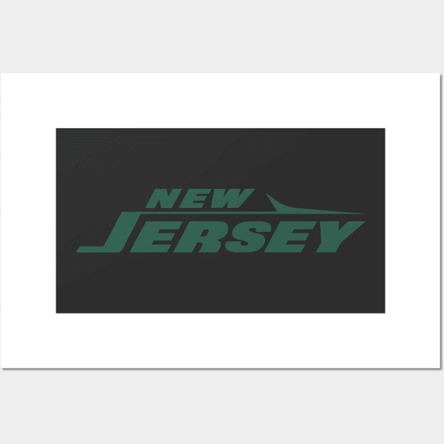 New Jersey Jets (Green) Wall Art by Carl Cordes